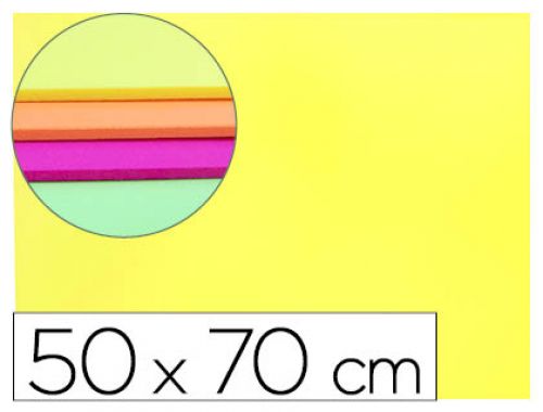 Goma eva liderpapel amarelo fluorescente placa 50x70cm 60gr espessura 2mm , Liderpapel , 75142 , 8423473751422